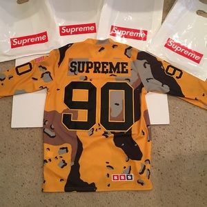New SUPREME NY Camo Hockey Jersey Medium