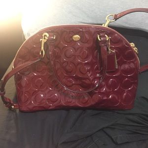 NEW Coach Merlot Embossed Bag