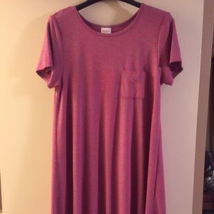 Lularoe Carly, M, pink and blue print