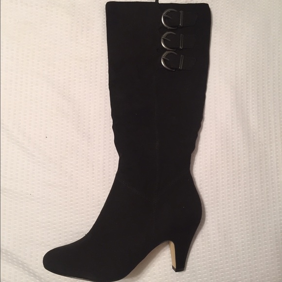 Black calf-length boots size 9-New, never worn!