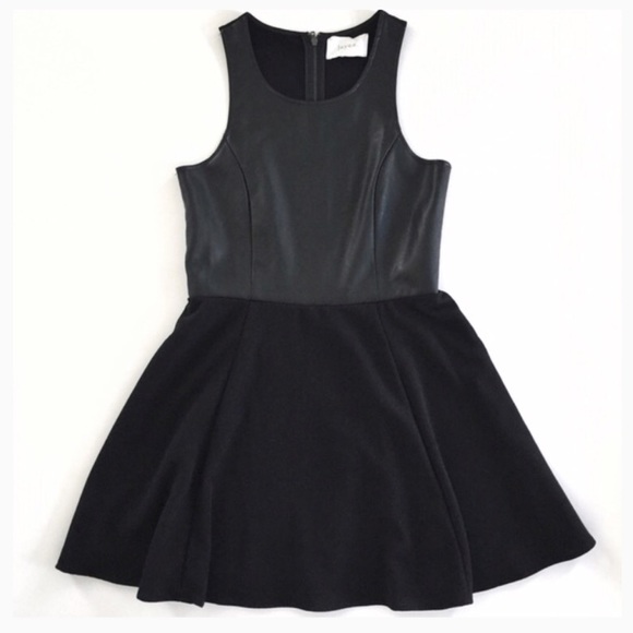 Jaye.e Dresses & Skirts - Jaye.e faux leather black sleeveless skater dress