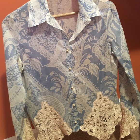 Beautiful lace accented blouse