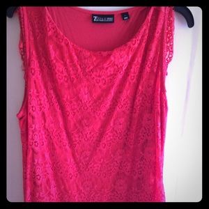 Large lace coral top from ny&co
