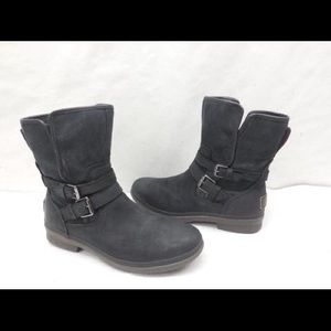 UGG 1008439 SIMMENS LEATHER ZIP ANKLE BOOTS SIZE 9