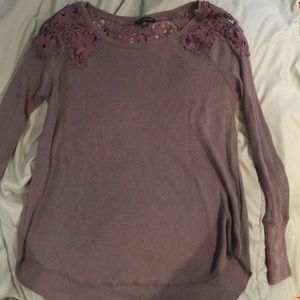 American eagle purple thermal with lace