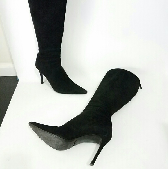 Gucci Doble Vita Black Knee High suede boots - Picture 3 of 4