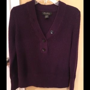 Winter sale! Eddie Bauer purple v-neck sweater.