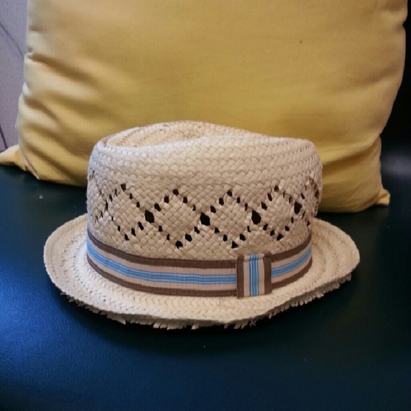 Toddler straw fedora hat