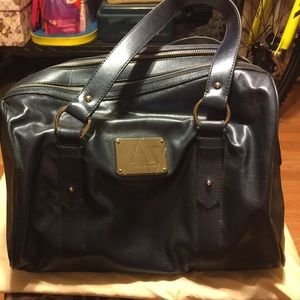 Metallic blue a/x satchel