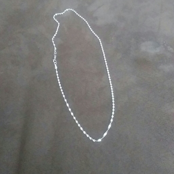 Serpentine sterling silver necklace-