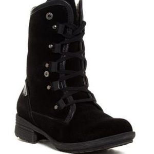 New ALDO ADIANIEL BLACK SUEDE FAUX FUR BOOTS  6