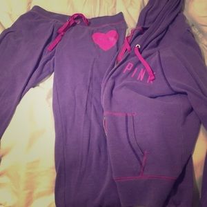 Pink Capri sweat outfit