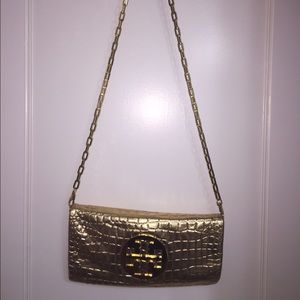 PRICE DROP!!! Tory Burch Gold Crossbody Purse