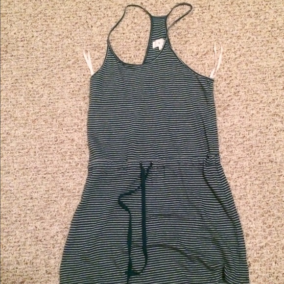 Blue striped dress