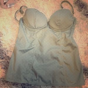 Vintage green bustier corset