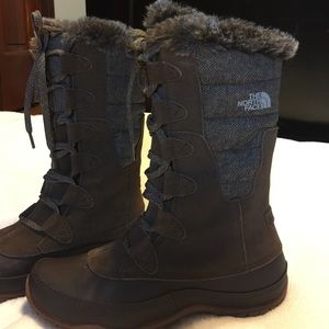 Brown North Face boots