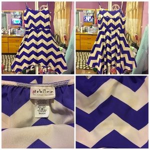 Neblina by Urban Episode Indigo Chevron Dress