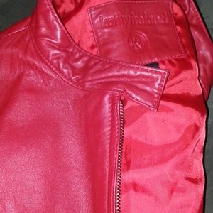 Red Leather jacket. #Motorcycle
