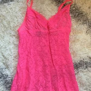 Hot pink lace dress Victoria's Secret
