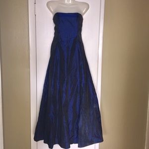 Bluish purple evening gown or prom dress