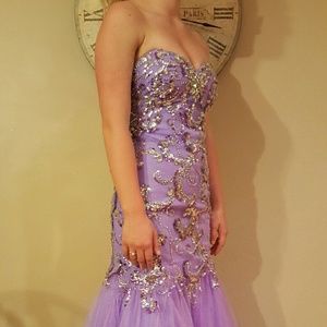 Purple prom dress! Worn once!