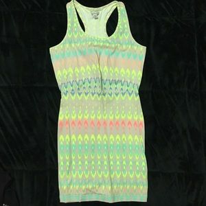 Neon Print Tank Dress