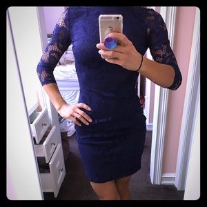 Lulus lace navy dress