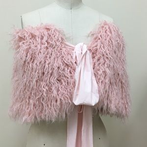 NEW Pink Faux Fur Wrap