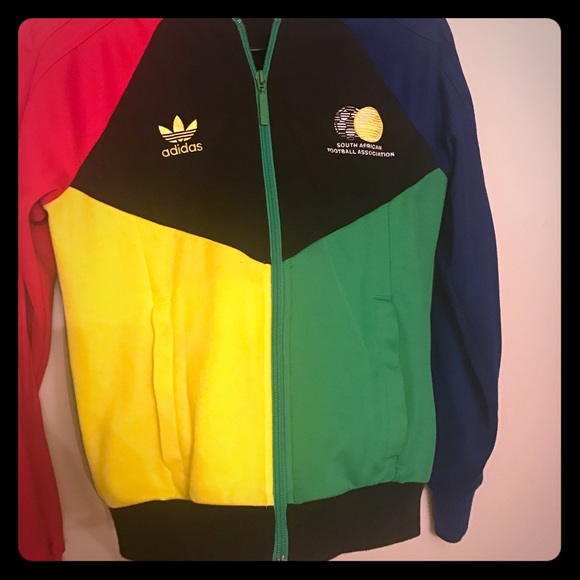 Adidas color block jacket SMALL