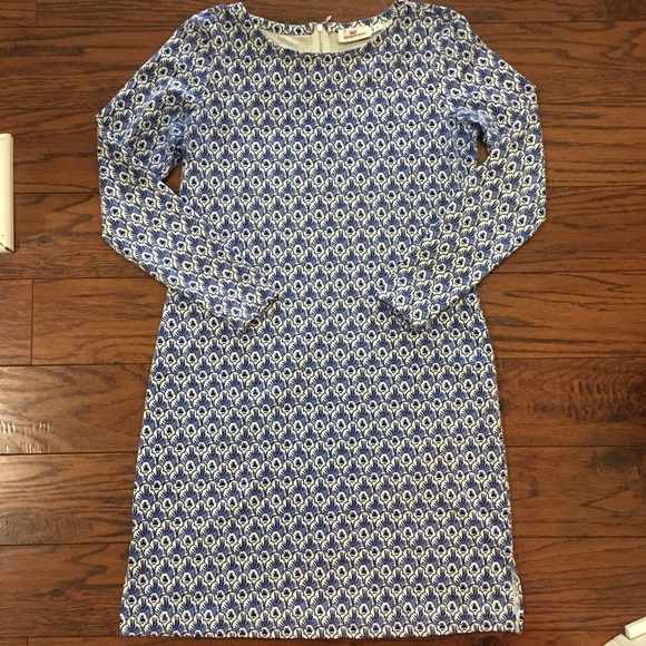 Vineyard Vines Feather Print Long Sleeve Dress - Picture 1 of 4