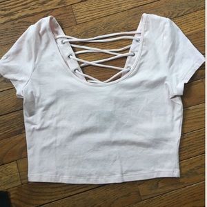 CROP TOP WITH CRISS CROSS BACK