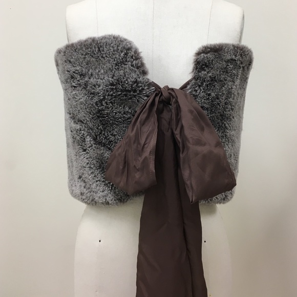 NEW Brown Faux Fur Wrap