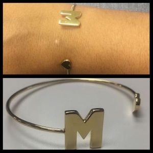 Block Letter & ❤️ Slim Open Cuff Bracelet, NWT