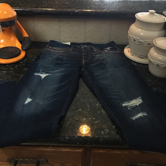 Hollister dark torn jeans