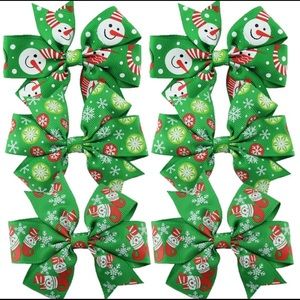 💠6pcs Winter Hair Clip Bows