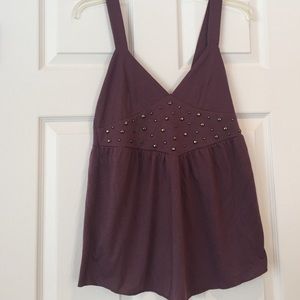 💜Purple beaded tank top💜