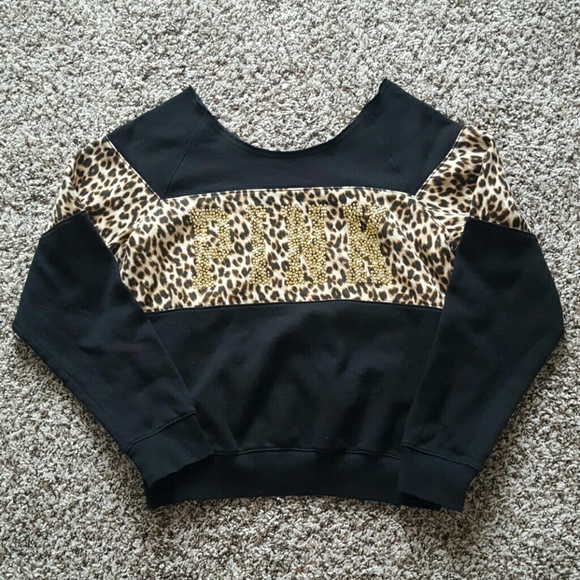 PINK Victoria's Secret Sweaters - PINK Leopard print Sweater