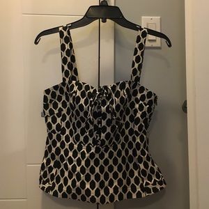 ✅SOLD DVF B&W Avalon Corset Top