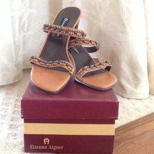 Etienne Aigner beaded Strappy sandal