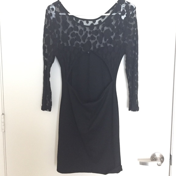Black fitted dress