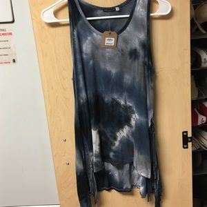 Brand New with tags tie-dye tank with fringe
