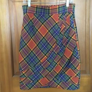 Anthropologie Plaid Skirt by Plenty size 6