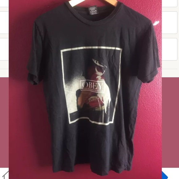 Obey screen print graphic tee tshirt