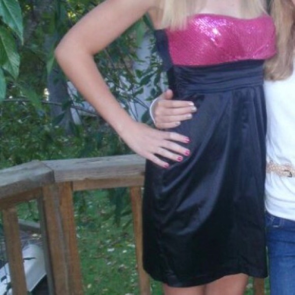 Pink and Black Dress