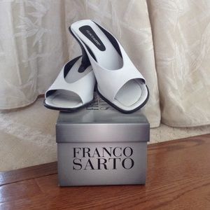 Franco Sarto white slides