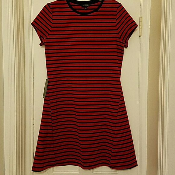 The Limited Dresses - THE LIMITED fitted A-line striped t-shirt dress The Limited Dresses - THE LIMITED fitted A-line striped t-shirt dress