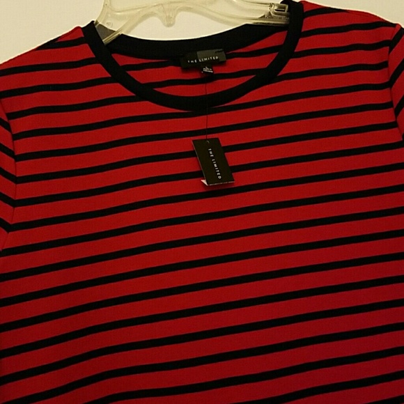 The Limited Dresses - THE LIMITED fitted A-line striped t-shirt dress The Limited Dresses - THE LIMITED fitted A-line striped t-shirt dress