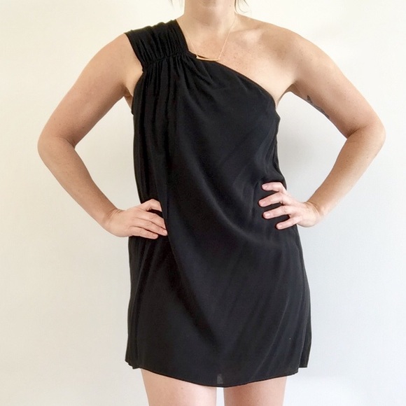 One Shoulder Black Dress