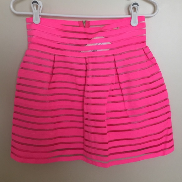 Never worn hot pink flare skirt