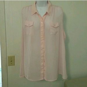 Pink blouse with lace
